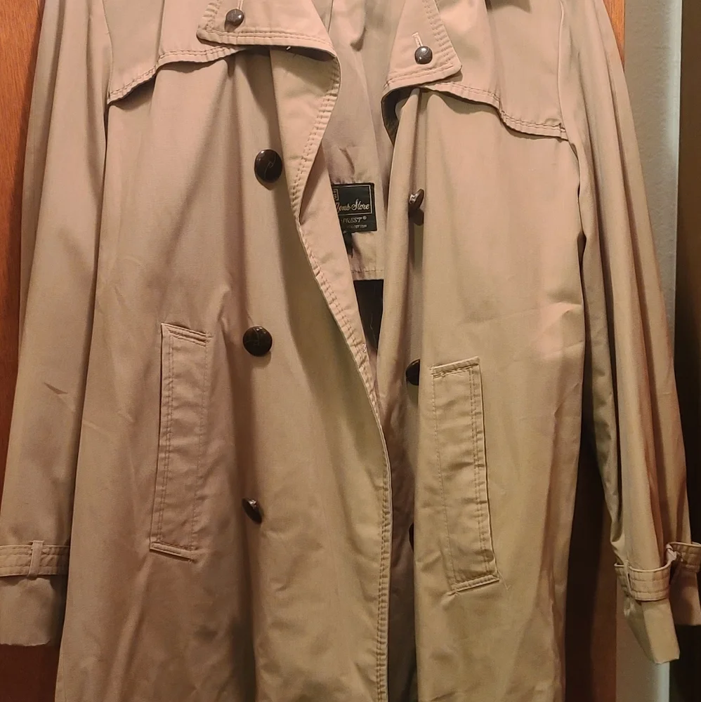 Vintage (like new)Simpsons Sears Men's Store All weather coat sz38 Reg Tan - Picture 10 of 13